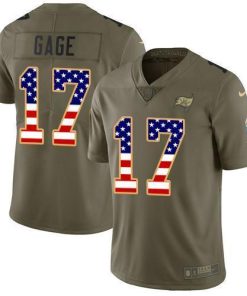 Nike Buccaneers #17 Russell Gage Olive/USA Flag Men's Stitched NFL Limited 2017 Salute To Service Jersey