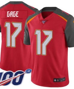 Nike Buccaneers #17 Russell Gage Red Team Color Men's Stitched NFL 100th Season Vapor Untouchable Limited Jersey