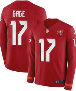 Nike Buccaneers #17 Russell Gage Red Team Color Men's Stitched NFL Limited Therma Long Sleeve Jersey