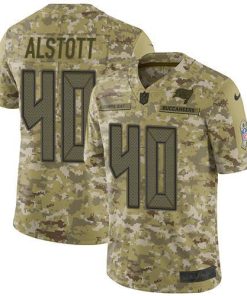 Nike Buccaneers #40 Mike Alstott Camo Men's Stitched NFL Limited 2018 Salute To Service Jersey