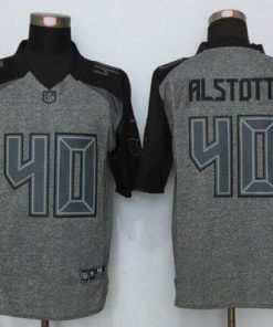 Nike Buccaneers #40 Mike Alstott Gray Men's Stitched NFL Limited Gridiron Gray Jersey