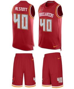 Nike Buccaneers #40 Mike Alstott Red Team Color Men's Stitched NFL Limited Tank Top Suit Jersey