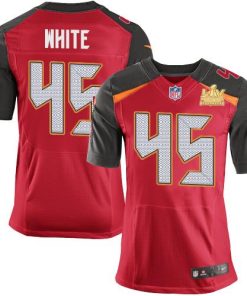 Nike Buccaneers #45 Devin White Red Team Color Men's Super Bowl LV Champions Patch Stitched NFL Vapor Untouchable Elite Jersey