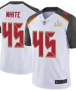 Nike Buccaneers #45 Devin White White Men's Super Bowl LV Bound Stitched NFL Vapor Untouchable Limited Jersey