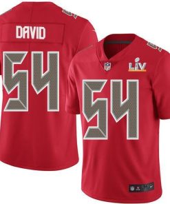 Nike Buccaneers #54 Lavonte David Red Men's Super Bowl LV Bound Stitched NFL Limited Rush Jersey