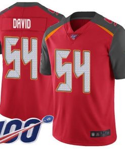 Nike Buccaneers #54 Lavonte David Red Team Color Men's Stitched NFL 100th Season Vapor Limited Jersey