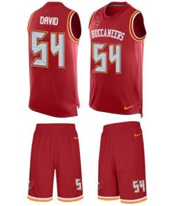Nike Buccaneers #54 Lavonte David Red Team Color Men's Stitched NFL Limited Tank Top Suit Jersey