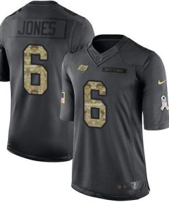 Nike Buccaneers #6 Julio Jones Black Men's Stitched NFL Limited 2016 Salute To Service Jersey