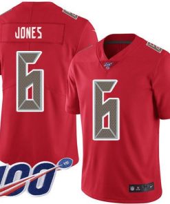 Nike Buccaneers #6 Julio Jones Red Men's Stitched NFL Limited Rush 100th Season Jersey