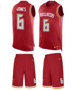 Nike Buccaneers #6 Julio Jones Red Team Color Men's Stitched NFL Limited Tank Top Suit Jersey