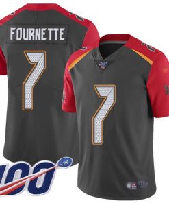 Nike Buccaneers #7 Leonard Fournette Gray Men's Stitched NFL Limited Inverted Legend 100th Season Jersey
