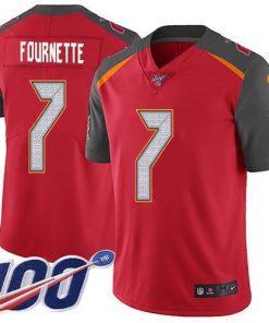 Nike Buccaneers #7 Leonard Fournette Red Team Color Men's Stitched NFL 100th Season Vapor Untouchable Limited Jersey