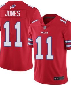 Nike Buffalo Bills #11 Zay Jones Red Men's Stitched NFL Limited Rush Jersey Men's