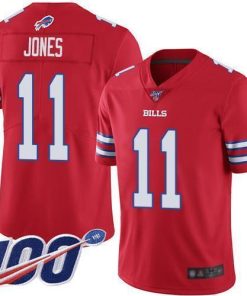 Nike Buffalo Bills #11 Zay Jones Red Men's Stitched NFL Limited Rush 100th Season Jersey Men's
