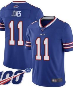 Nike Buffalo Bills #11 Zay Jones Royal Blue Team Color Men's Stitched NFL 100th Season Vapor Limited Jersey Men's