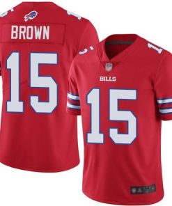 Nike Buffalo Bills #15 John Brown Red Men's Stitched NFL Limited Rush Jersey Men's