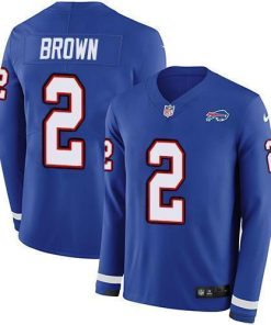 Nike Buffalo Bills #2 John Brown Royal Blue Team Color Men's Stitched NFL Limited Therma Long Sleeve Jersey Men's