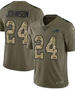 Nike Buffalo Bills #24 Taron Johnson Olive/Camo Men's Stitched NFL Limited 2017 Salute To Service Jersey Men's