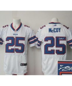 Nike Buffalo Bills #25 LeSean McCoy White Men's Stitched NFL Elite Autographed Jersey Men's