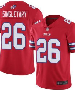 Nike Buffalo Bills #26 Devin Singletary Red Men's Stitched NFL Limited Rush Jersey Men's
