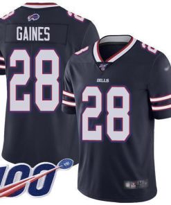 Nike Buffalo Bills #28 E.J. Gaines Navy Men's Stitched NFL Limited Inverted Legend 100th Season Jersey Men's