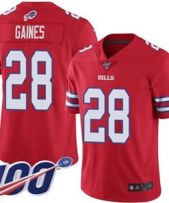 Nike Buffalo Bills #28 E.J. Gaines Red Men's Stitched NFL Limited Rush 100th Season Jersey Men's
