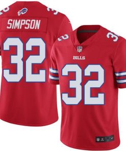 Nike Buffalo Bills #32 O. J. Simpson Red Men's Stitched NFL Elite Rush Jersey Men's