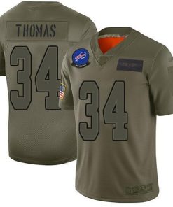 Nike Buffalo Bills #34 Thurman Thomas Camo Men's Stitched NFL Limited 2019 Salute To Service Jersey Men's