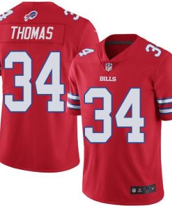 Nike Buffalo Bills #34 Thurman Thomas Red Men's Stitched NFL Elite Rush Jersey Men's