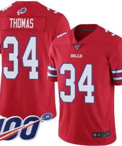 Nike Buffalo Bills #34 Thurman Thomas Red Men's Stitched NFL Limited Rush 100th Season Jersey Men's