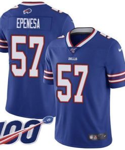Nike Buffalo Bills #57 A.J. Epenesas Royal Blue Team Color Men's Stitched NFL 100th Season Vapor Untouchable Limited Jersey Men's