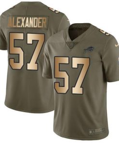 Nike Buffalo Bills #57 Lorenzo Alexander Olive/Gold Men's Stitched NFL Limited 2017 Salute To Service Jersey Men's