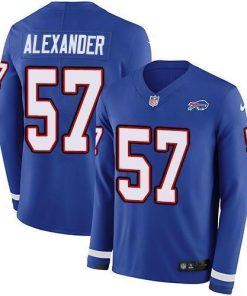 Nike Buffalo Bills #57 Lorenzo Alexander Royal Blue Team Color Men's Stitched NFL Limited Therma Long Sleeve Jersey Men's
