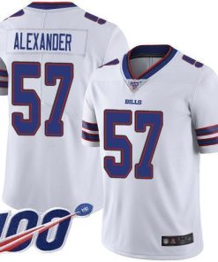 Nike Buffalo Bills #57 Lorenzo Alexander White Men's Stitched NFL 100th Season Vapor Limited Jersey Men's