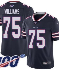 Nike Buffalo Bills #75 Daryl Williams Navy Men's Stitched NFL Limited Inverted Legend 100th Season Jersey Men's