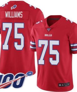 Nike Buffalo Bills #75 Daryl Williams Red Men's Stitched NFL Limited Rush 100th Season Jersey Men's