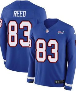Nike Buffalo Bills #83 Andre Reed Royal Blue Team Color Men's Stitched NFL Limited Therma Long Sleeve Jersey Men's