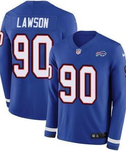 Nike Buffalo Bills #90 Shaq Lawson Royal Blue Team Color Men's Stitched NFL Limited Therma Long Sleeve Jersey Men's