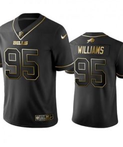 Nike Buffalo Bills #95 Kyle Williams Black Golden Limited Edition Stitched NFL Jersey Men's