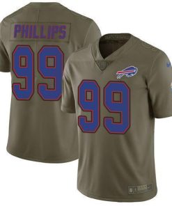 Nike Buffalo Bills #99 Harrison Phillips Olive Men's Stitched NFL Limited 2017 Salute To Service Jersey Men's