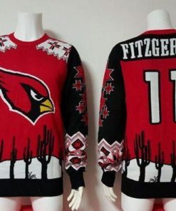 Nike Cardinals #11 Larry Fitzgerald Red/Black Men's Ugly Sweater