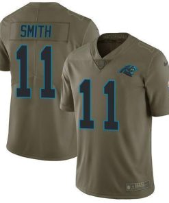 Nike Carolina Panthers #11 Torrey Smith Olive Men's Stitched NFL Limited 2017 Salute To Service Jersey Men's