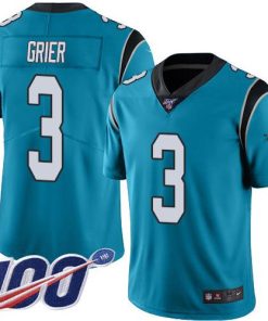 Nike Carolina Panthers #3 Will Grier Blue Alternate Men's Stitched NFL 100th Season Vapor Untouchable Limited Jersey Men's
