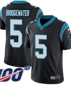 Nike Carolina Panthers #5 Teddy Bridgewater Black Team Color Men's Stitched NFL 100th Season Vapor Untouchable Limited Jersey Men's