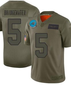 Nike Carolina Panthers #5 Teddy Bridgewater Camo Men's Stitched NFL Limited 2019 Salute To Service Jersey Men's