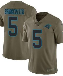 Nike Carolina Panthers #5 Teddy Bridgewater Olive Men's Stitched NFL Limited 2017 Salute To Service Jersey Men's