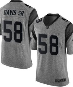 Nike Carolina Panthers #58 Thomas Davis Sr Gray Men's Stitched NFL Limited Gridiron Gray Jersey Men's