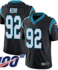 Nike Carolina Panthers #92 Zach Kerr Black Team Color Men's Stitched NFL 100th Season Vapor Untouchable Limited Jersey Men's