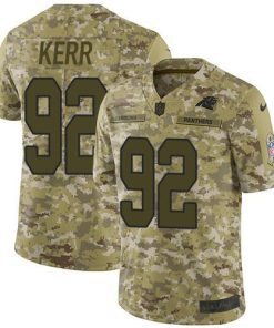 Nike Carolina Panthers #92 Zach Kerr Camo Men's Stitched NFL Limited 2018 Salute To Service Jersey Men's