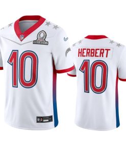 Nike Chargers #10 Justin Herbert Men's NFL 2022 AFC Pro Bowl Game Jersey White